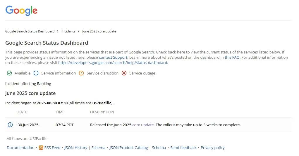 Core update de junio 2025